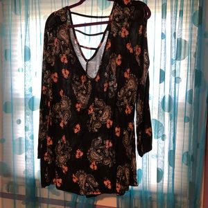 Torrid floral shirt, size 2